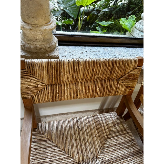 2020s Teak & Seagrass Bowie Dining Arm Chair Attributed to Noir For Sale - Image 5 of 6