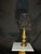 Late 19th Century Ornate Gold Table Lamp With Black Textured Statement Shade For Sale In Miami - Image 6 of 12