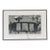 Woodblock Print: Bridge by Zhu Ming, 1985, 20.25x14 Gray Metal Frame For Sale