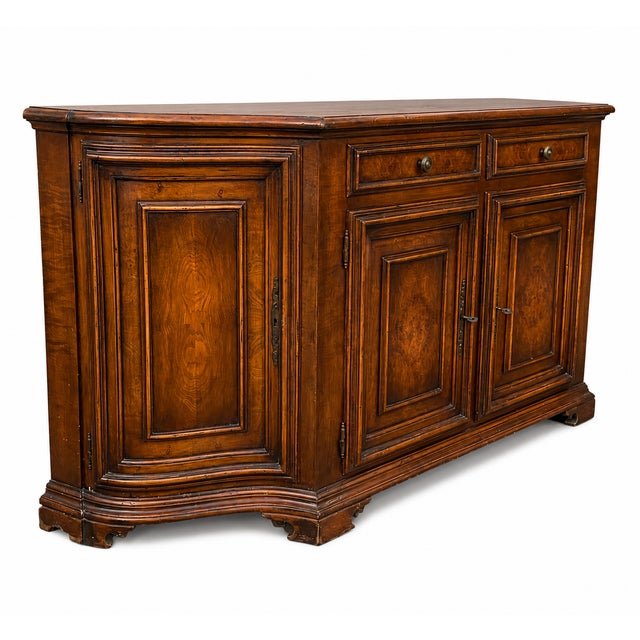 Tan Vintage French Provincial 4-Door Sideboard, 1940s For Sale - Image 8 of 15