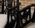 Wood Pair of English Chinese Chippendale Style Black Lacquered Armchairs, circa 1950 For Sale - Image 7 of 12