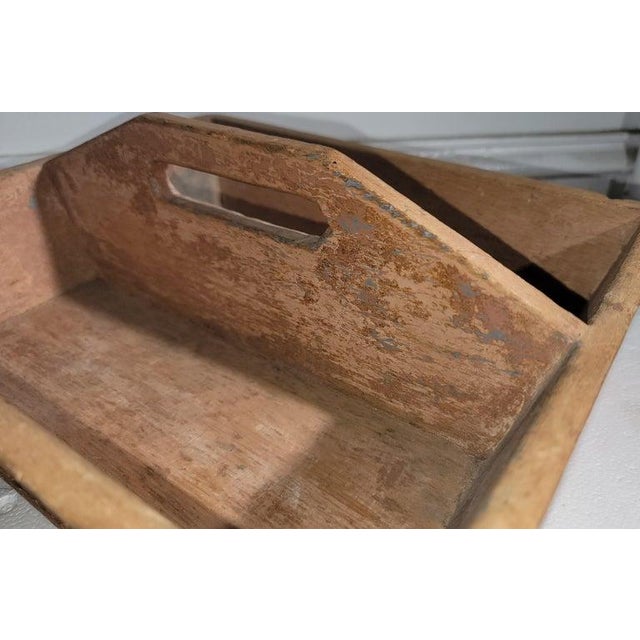 19th Century 19Thc Original Salmon Painted Cutlery ( Knife Box ) For Sale - Image 5 of 8