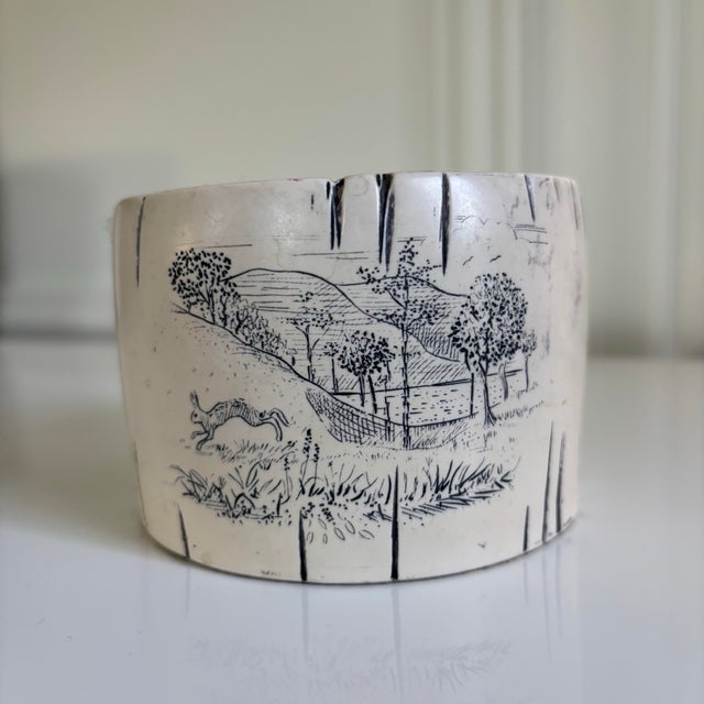 Mid 20th Century Comoys of London Set of English Sporting Scrimshaw Faux Whale Bone Ivory Coasters For Sale - Image 11 of 12