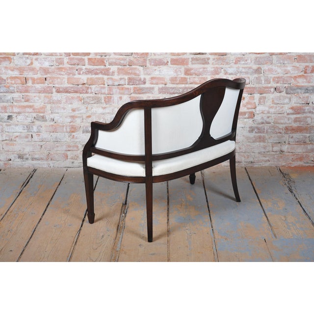 Art Deco Sofa in Walnut and Beech, 1920s For Sale - Image 3 of 11