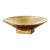 Vintage Gold Art Glass Pedestal Bowl – Textured Metallic Finish, Modern Sculptural Centerpiece For Sale