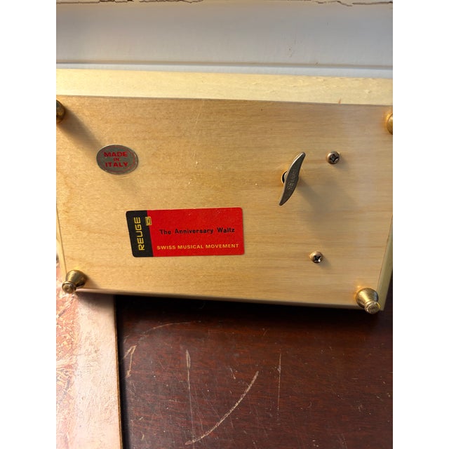 Vintage Italian Wood Jewelry Music Box For Sale - Image 4 of 4