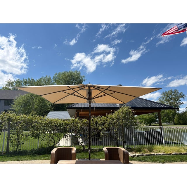 TUUCI® Ocean Master Cantilever Umbrella – 10' Square Bronze | Marine-Grade Canvas | 600 LB Freestanding Base | Made in USA...