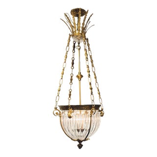 Myran Allan Luxury Lighting Italian Hand-Cut Full Lead Crystal Pendant Light For Sale