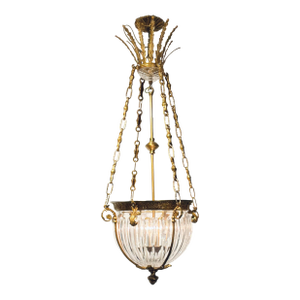 Myran Allan Luxury Lighting Italian Hand-Cut Full Lead Crystal Pendant Light