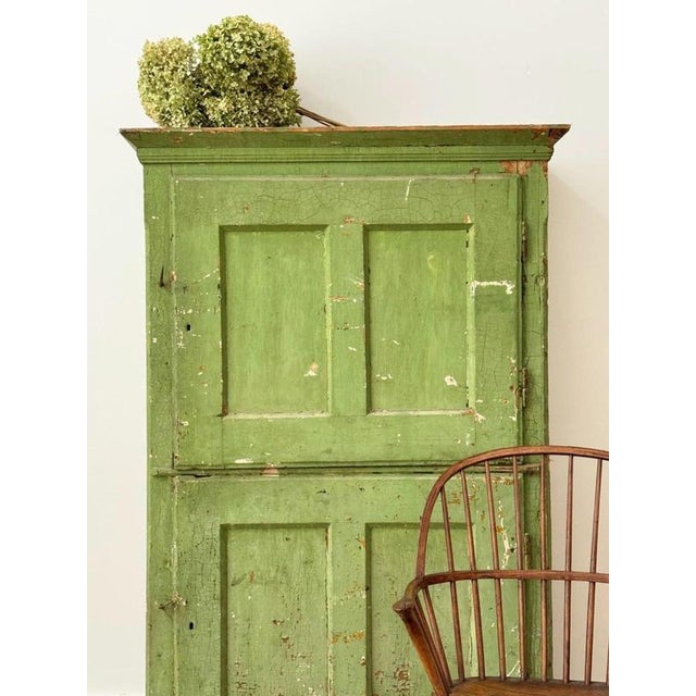Beautiful Georgian larder cupboard in original green paint. Fantastic colour and a piece with character, perfect for...