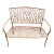 Late 20th-C. Faux Bois Metal Garden Bench or Settee For Sale