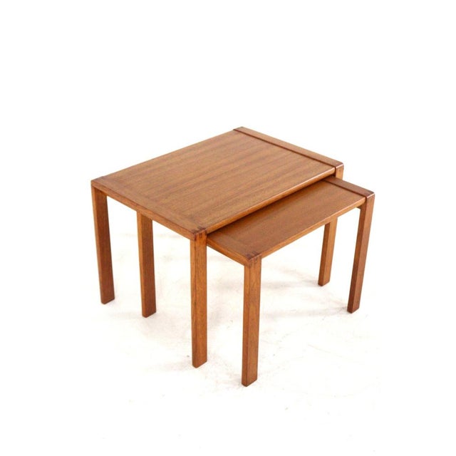 Wood Nesting Tables, Set of 2 For Sale - Image 7 of 8