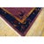 Blush Antique Chinese Art Deco Oriental Modern Floral Purple Field 1920s Knotted Rug For Sale - Image 8 of 10