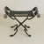 A Spanish Brutalist stool from the mid-20th century, forged in hand-wrought iron and finished with hand-tooled leather....