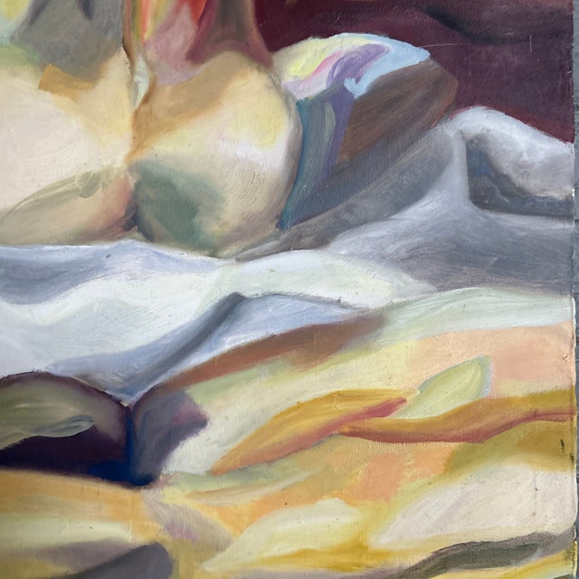 1970’s Abstract Impressionist Nude Figure Painting For Sale - Image 4 of 7