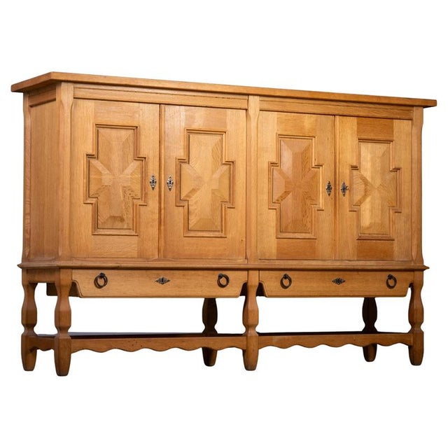 Oak Sideboard attributed to Henning Kjærnulf for Eg Møbler, 1970s For Sale - Image 10 of 10