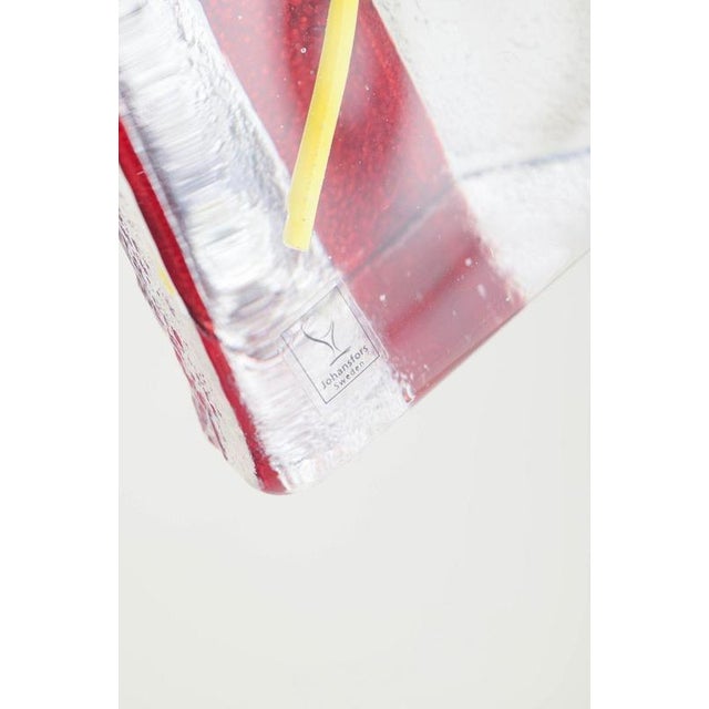 Tall Vintage Swedish Art Glass Sculpture Object from Johansfors, 1980s For Sale - Image 4 of 5