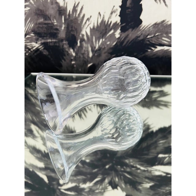 Waterford Crystal 1980's Vintage Waterford Crystal Open Carafe With Faceted Design For Sale - Image 4 of 11