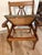 Duncan Phyfe 1930s Duncan Phyfe Style Mahogany Lyre Back Arm Chair With Upholstered Seat For Sale - Image 4 of 4