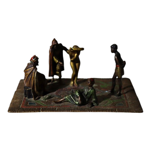 Antique Franz Bergman Cold Painted Bronze Figural Group Unsigned C1910