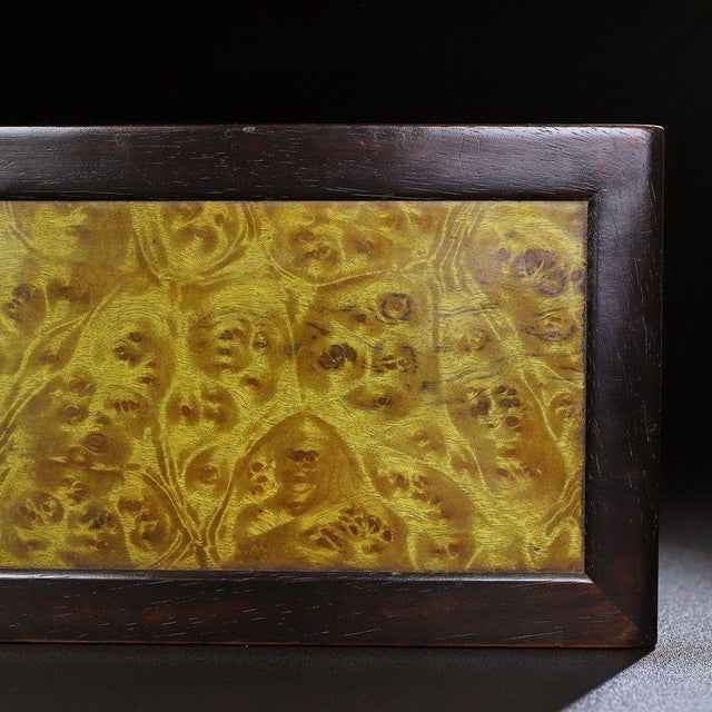 Vintage Chinese Miniature Display Stand With Golden Camphor Wood Inset For Sale In Los Angeles - Image 6 of 10