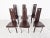 Vintage Brown Leather Dining Chairs, 1980s, Set of 6 For Sale - Image 4 of 11