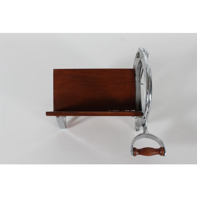 Long Danish Model 294 Bread Slicer in Chromium and Mahogany from Raadvad, 1950s For Sale - Image 11 of 12