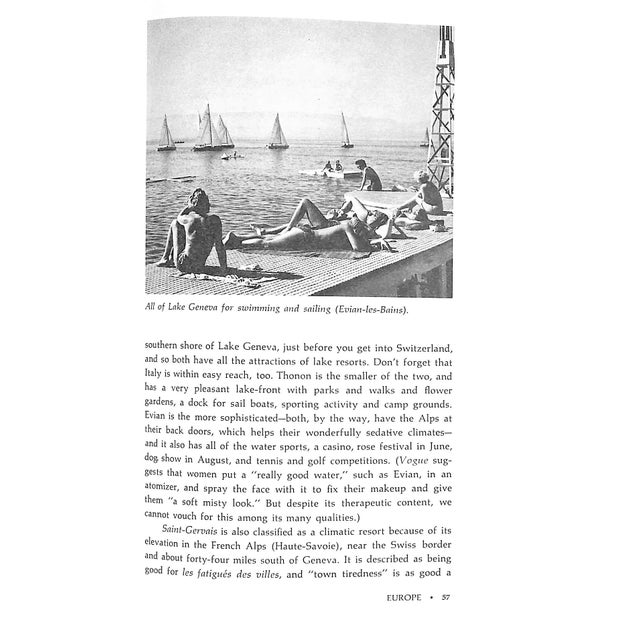 "Pleasures of the Spa Pan Am's Guide to the Great Health Resorts of the World" 1968 Duguid, John For Sale - Image 11 of 11