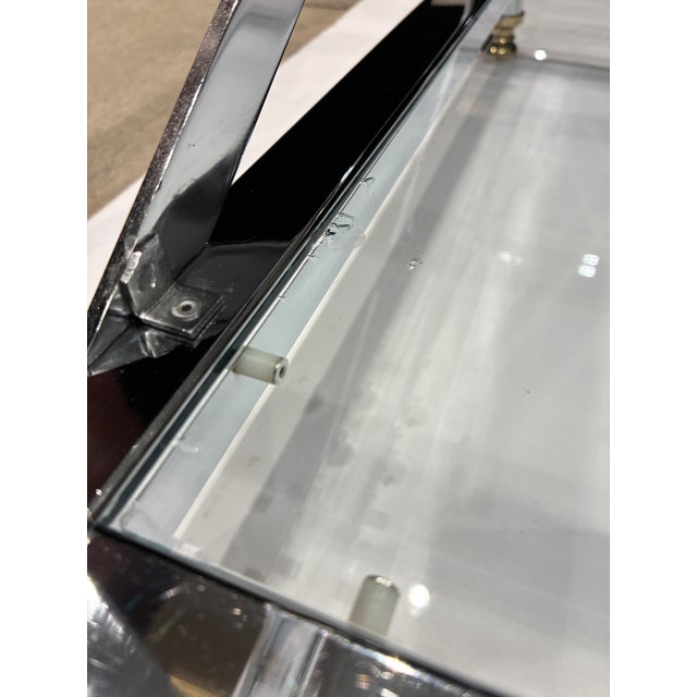 Metal Mastercraft Chrome and Brass End Table For Sale - Image 7 of 12
