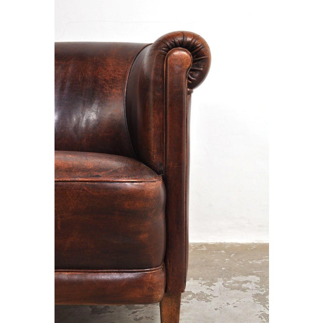 Vintage Armchair in Leather, 1960s For Sale - Image 4 of 11