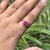 Contemporary Mozambique 1.52ct Ruby & Diamond Statement Ring Size 5 in 14k Yellow Gold For Sale - Image 3 of 17