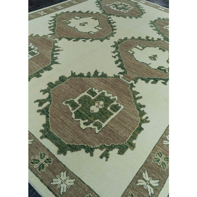 Brown Turkish Oushak Rug 9'5" x 12' #20140 For Sale - Image 8 of 8
