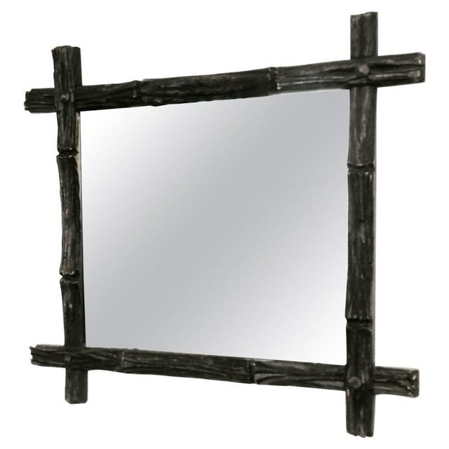 Swedish Mirror with Wooden Frame from August Bergin & Co. For Sale - Image 6 of 6