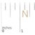 Early 21st Century 10K Yellow Gold 1/10 Cttw Diamond 'N' Initial Stud Earring For Sale - Image 5 of 5