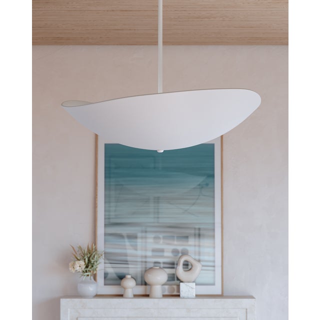 Hudson Valley Lighting Fabius 36 in. 8 Light Pendant in White Plaster Finish For Sale In New York - Image 6 of 8