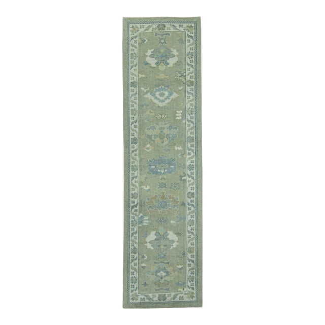 Turkish Oushak Rug 2'11" x 10'7" #19043 For Sale