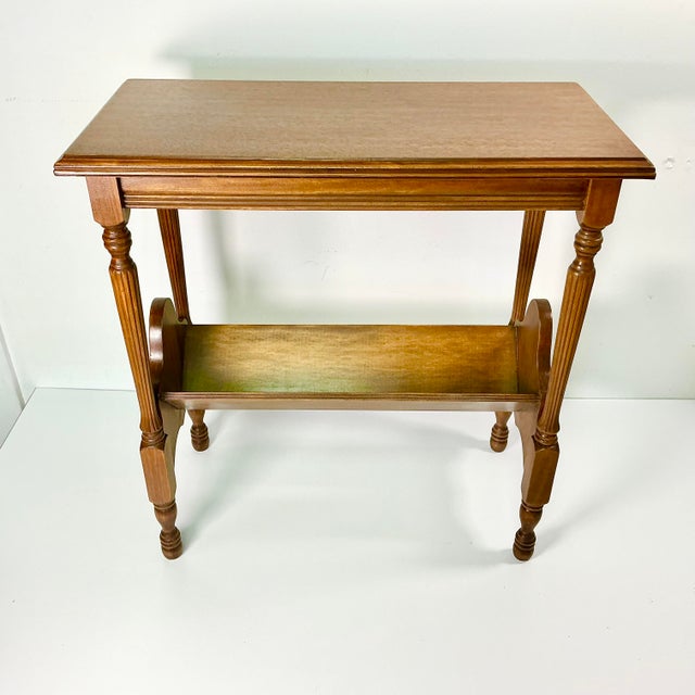 French Mid-Century Louis XIV Hollywood Regency Chippendale Book Rack Trough Side Table. For Sale - Image 3 of 11