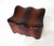 Mid 20th Century Small Handcrafted Triple Hump Leather Jewelry Box Italy For Sale - Image 5 of 10