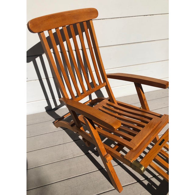 First Class Deck Chair Queen Elizabeth 1930s Chairish