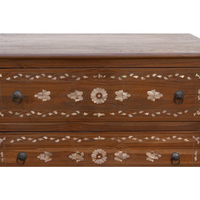 1990s Mother of Pearl Inlay Damascus Dresser For Sale - Image 5 of 12