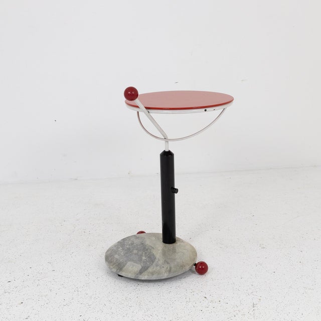 Metal Metal and Marble Coffee Table with Wheels, 1970s For Sale - Image 7 of 11