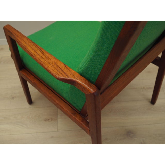 Danish Teak Green Armchair, 1970s For Sale - Image 16 of 18