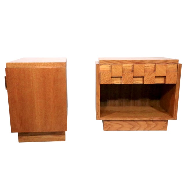 Pair Brutalist Staccato Night Table by the Lane Furniture Company C1960/70's For Sale - Image 11 of 18