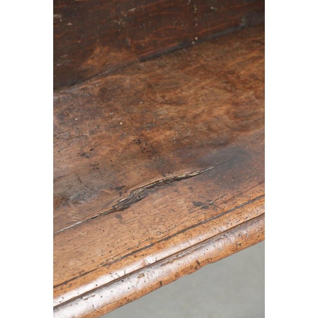 Antique Farmhouse Spanish Walnut Hall Bench For Sale - Image 9 of 18