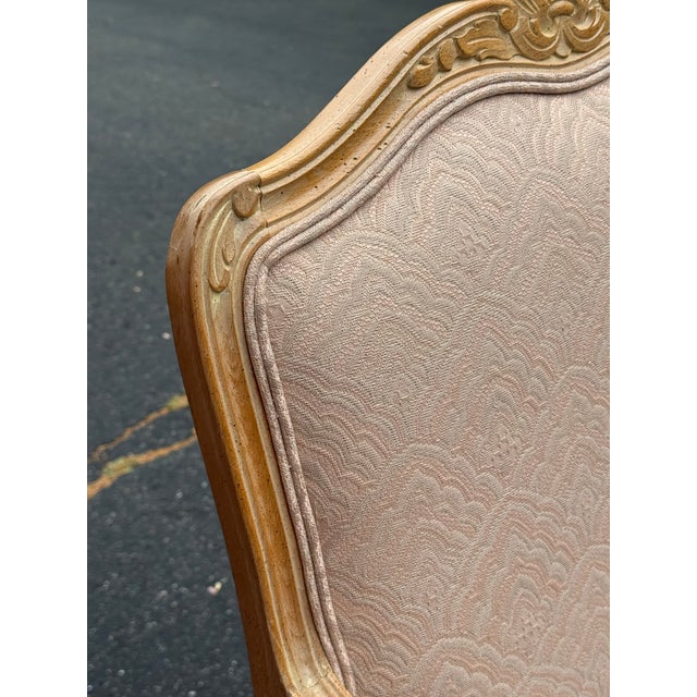 Vintage French Louis XV Cerused Wood Bergere Chair For Sale - Image 11 of 11