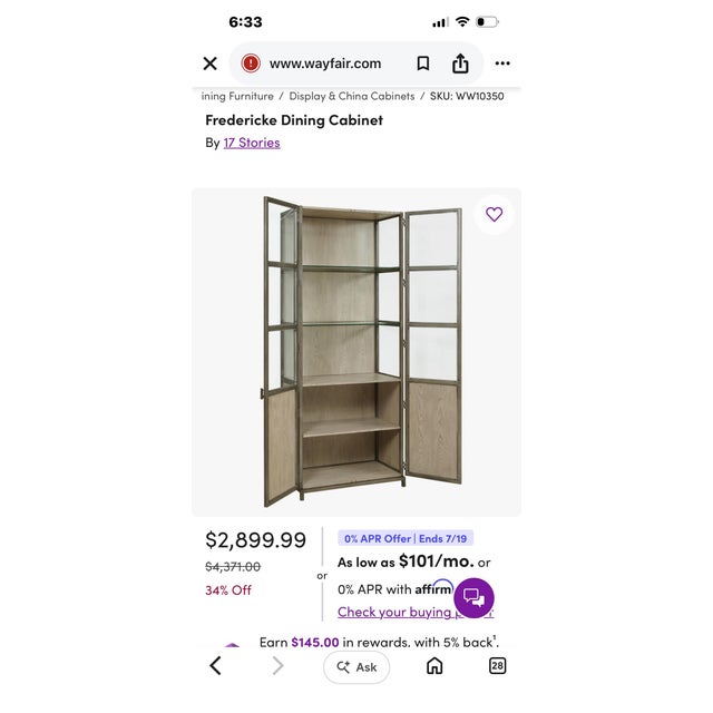 2020s American Drew “West Fork” Collection Lighted Display Caninet For Sale - Image 5 of 10