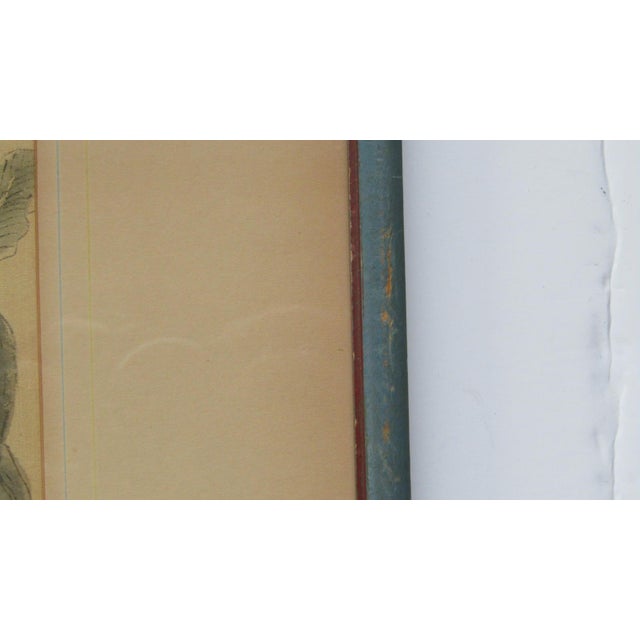 Antique Chinese Silk Painting Scholar Scene Framed W Calligraphy Seal For Sale - Image 4 of 7