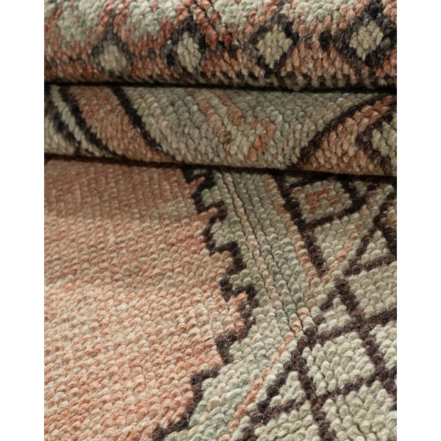 Orange Vintage Circa 1940 Turkish Oushak Area Rug 3ft 7in X 5ft 8in For Sale - Image 8 of 10