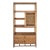 Chinese Elm Wood Brown Open Display Bookcase Cabinet For Sale