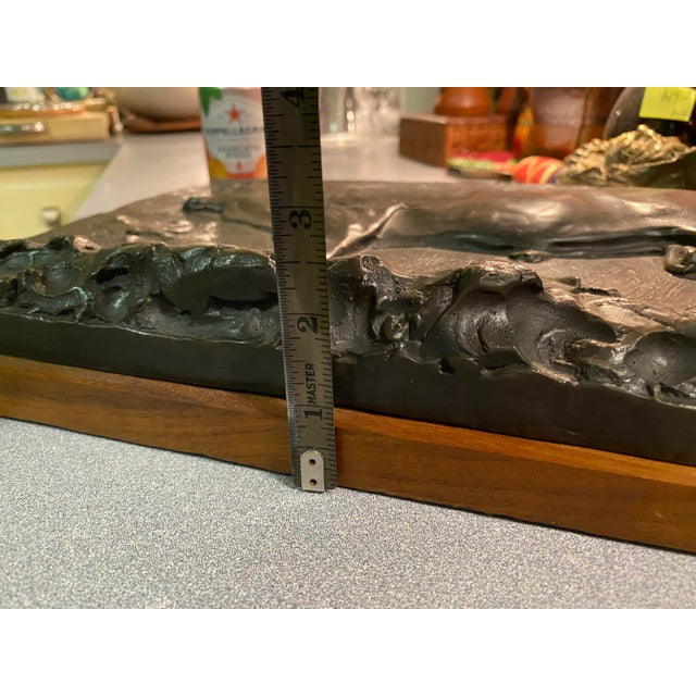 Bronze 1970s Gallagher Rule Gelbvieh Bull Hass Bronze Southwestern Sculpture For Sale - Image 8 of 10